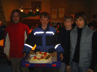 Nejspnj drustvo roku zleva :  Tereza Kremerov, Michal Farga, Miroslav Turo, Martin Pisrik