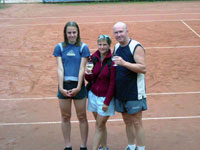 astnci turnaje zleva :  Jarmila Sikorov, Marie Nowakov, Antonn Nowak