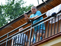 Dozor nad turnajem z balkónu :  Karel Lysek
