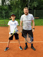 Účastníci turnaje zleva :  Jan a Tadeáš Wawreczkovi