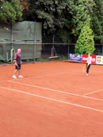 Záběry z utkání zleva :  Anna Holubčíková, Martin Holubčík