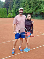 ��astn�ci turnaje zleva : :  Tom� Gajdica, S�ra Gajdicov�