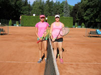 Semifinalistky dvouhry zleva :  Anna Jelnkov, Klra Bystroov
