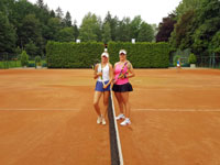 Semifinalistky dvouhra eny zleva :  Kristna Jurkov, Martina Kudelov