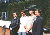 Vyhlaovn vtz zleva :  Branislav Stankovi, Pavel nobel, Tom Berdych, Ren Farga