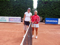 Semifinalistky dvouhry en zleva :  Tereza Malkov, Radana Holuov