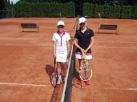 Semifinle dvouhry dvek zleva :  Zuzana Flaarov, Justna Malatnsk