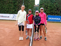 Finalistky tyhry aek zleva :  Malgorzata Stepien, Zuzana Flaarov, Vanesa Slunsk, Tereza Svchov