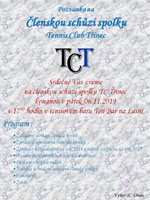 Pozvánka na Valnou hromadu TC Třinec 2019