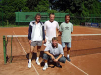 Semifinalist dvouhry 36 - 49 let zleva a shora :  Karel Konderla, Karel Kawulok, Ji Figura, Vladislav Sagan