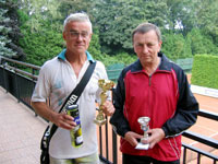 Finalist dvouhry 50 a vce let zleva :  Josef Kvala, Petr Sikora