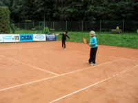 Záběry z utkání zleva :  Sylva Petrovová, Jana Fargačová