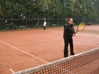 Záběry z utkání zleva :  Beata Fišarová, Karin Lasotová