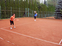 Záběry z utkání zleva :  Monika Krečmerová, Jana Kaletová
