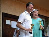 2.místo v soutěži čtyřher zleva :  Martin Bažanovský, Lumír Holeksa