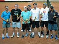 Medailisté čtyřher zleva :  Martin Oszelda, Karel Kavulok, Lumír Holeksa, Zdeněk Turoň, Martin Bažanovský, Milan Lysek, Vladislav Sagan