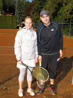 Účastníci turnaje zleva :  Barbora Mrózková, Petr Mlčoch