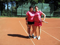 Účastnice turnaje zleva :  Sylva Petrovová, Vlasta Szwarcová