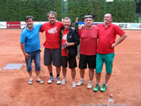 2.místo zleva :  Miroslav Jůva, Petr Sikora, Jiří Wawrzyczek, Vladimír Kylián, Jaroslav Havel