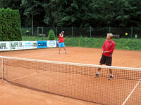 Záběry z utkání zleva :  Martin Bažanovský, Jan Jadamus