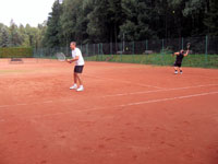 Záběry ze semifinále zleva :  Miroslav Masarik, Gabriel Klimek