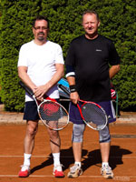 Účastníci turnaje zleva :  Bronislav Kubiczek, Milan Pilát