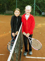 Záběry po utkání zleva :  Tereza Lipowská, Tereza Twardziková