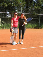 Účastnice turnaje zleva :  Radka Gajdová, Agáta Hlisnikowská