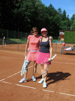 Účastnice turnaje zleva :  Dagmar Szturcová, Veronika Špoková