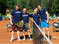 Účastníci turnaje zleva :  Marián Sekerák, Radim Sikora, Pavel Vatras, Radim Pastorek