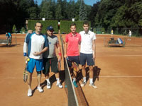 Účastníci turnaje zleva :  Jiří Bednář, Petr Sikora, David Zoubek, Jakub Zoubek