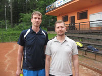 Účastníci turnaje zleva :  Radim Pastorek, Jiří Janda