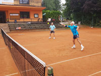 Záběry z utkání zleva :  Petr Zajonc, Rudolf Bilko