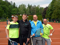 Účastníci turnaje zleva :  Libor Bartošek, Jiří Bažant, Tomáš Motyka, Radim Sikora