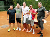 Finalisté čtyřhry zleva :  Vladimír Jurošek, Pavel Muller, Tomáš Motyka, Radim Sikora