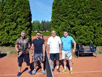 Účastníci turnaje zleva :  Tomáš Karpecki, Marek Niedoba, Roman Huťka, Matěj Huťka