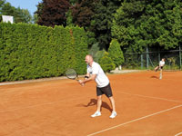 Záběry z utkání zleva :  Martin Holubčík, Anna Holubčíková