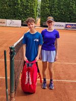 astnci turnaje zleva :  Tibor Twardzik, Tereza Twardzikov