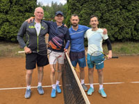 astnci turnaje zleva :  Milo Jadamus, Daniel Fojcik, Petr Cieslar, Tom Lakota