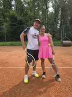 ��astn�ci turnaje zleva :  Adam Nierostek, Barbora Zajoncov�