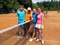 Foto po utkání zleva :  Jan Chyla, Adam Jadamus, Barbara Zajoncová, Beata Kotlárová