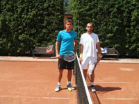 Semifinalist dvouhry mu zleva :  Robert Rumler, Jan Lok