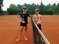 Semifinalistky dvouhry zleva :  Agta Gebauerov, Liliana Michalcov